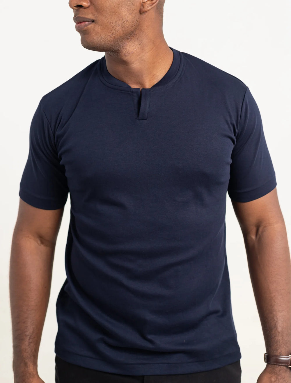 CAMISETA PIMA - GOLA V - MARINHO - imagem 2